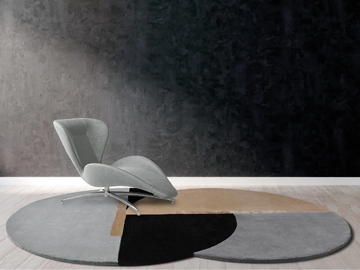 ECLYPSE - Round fabric rug with geometric shapes by SITAP Carpet Couture Italia - view 3